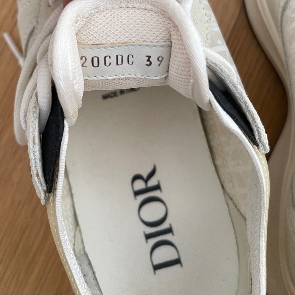 Dior Men's White and Cream Sneakers - Picture 6 of 10